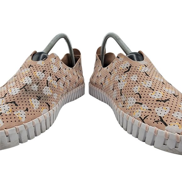 Ilse Jacobsen Tulip 139 Adobe Rose Fabric Perforated Slip On Sneakers Womens 11 - Picture 3 of 12